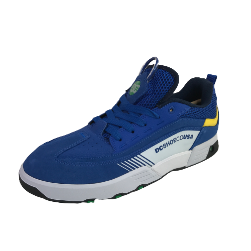 New DC Skateboard Shoes Legacy 98 Slim BlUE/White/Yellow Mens size 12:  купить с доставкой из США, цена 6 592 руб - (164964933521)